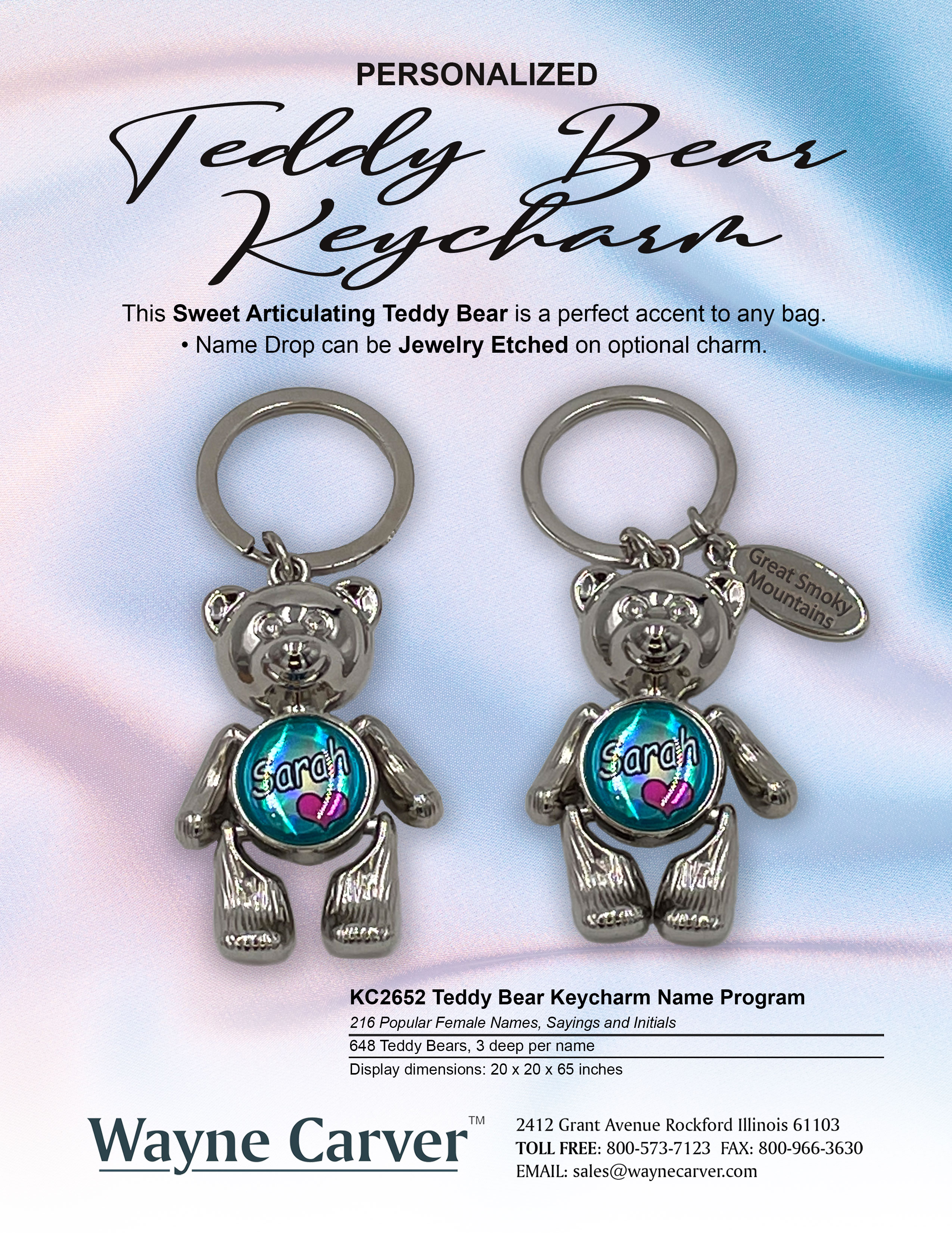 Teddy Bear Key Charm