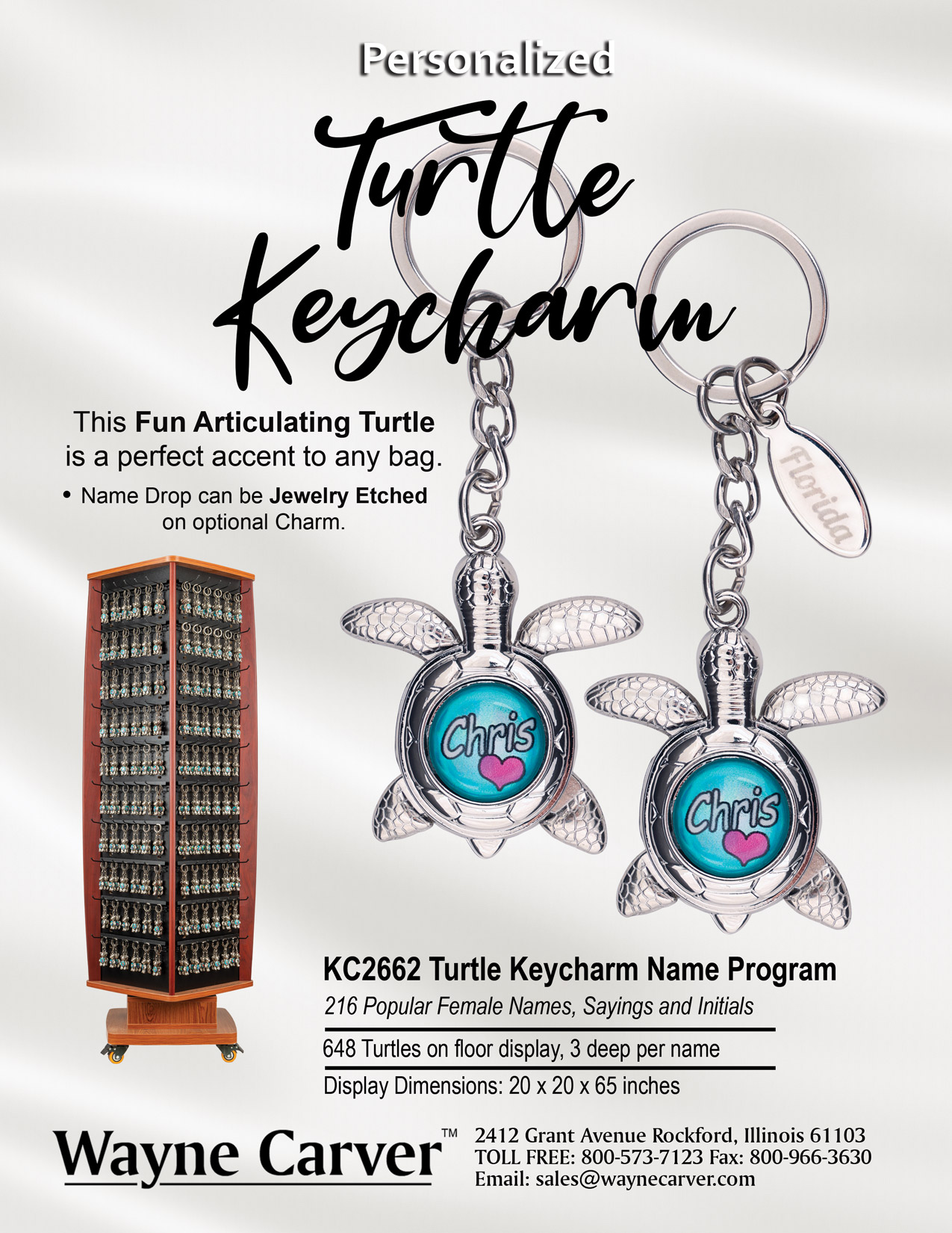 Turtle Key Charm